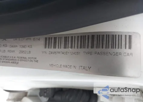 2014 Maserati Ghibli S Q4 z USA, uszkodzony, nr VIN ZAM57RTA0E1124051